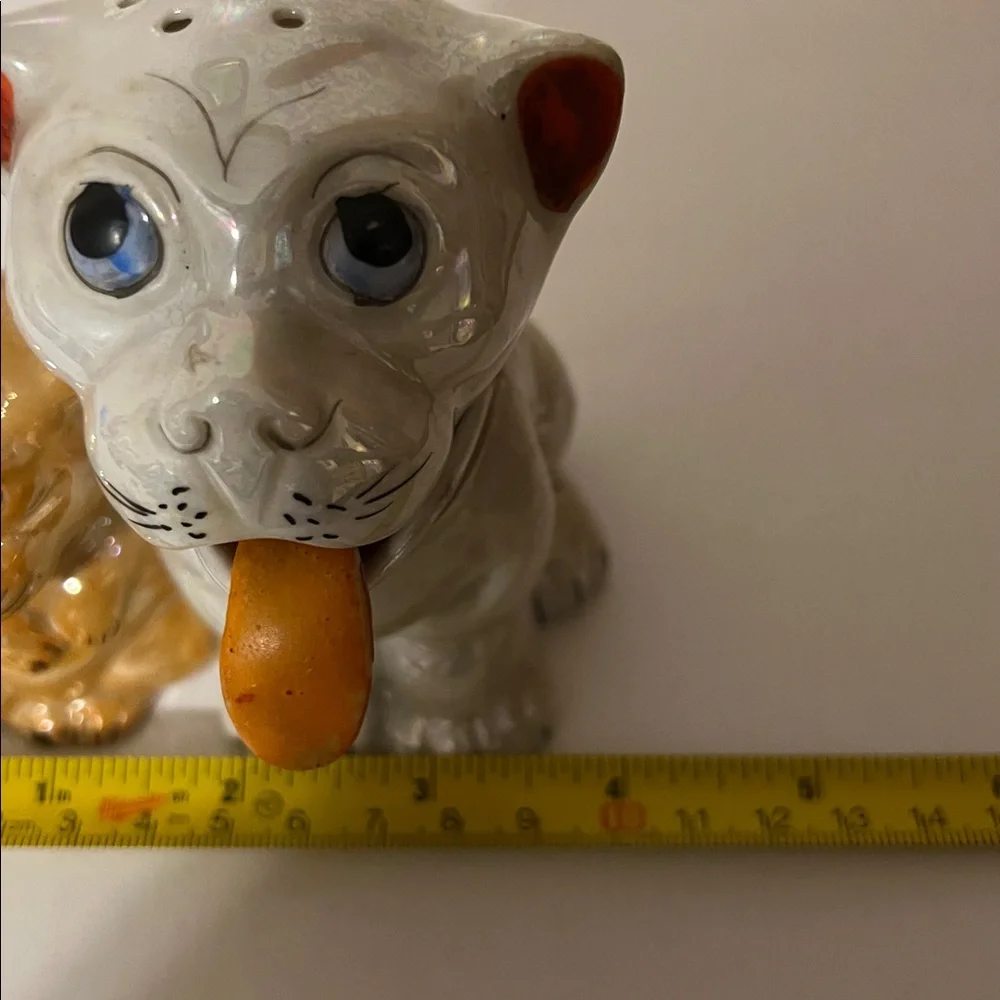 Vintage Bonzo Dog and Puppy Salt and Pepper Shakers and Condiment set 1930s